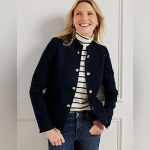 Talbots  Military  Jacket  Navy  NWT